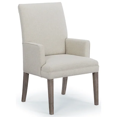 Upholstered Captain's Dining Arm Chair - Available in Custom Fabrics