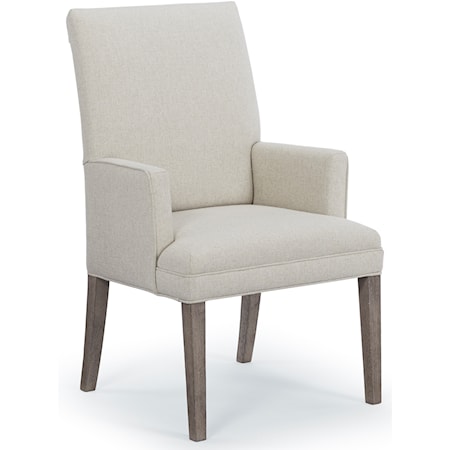 Upholstered Captain's Dining Arm Chair