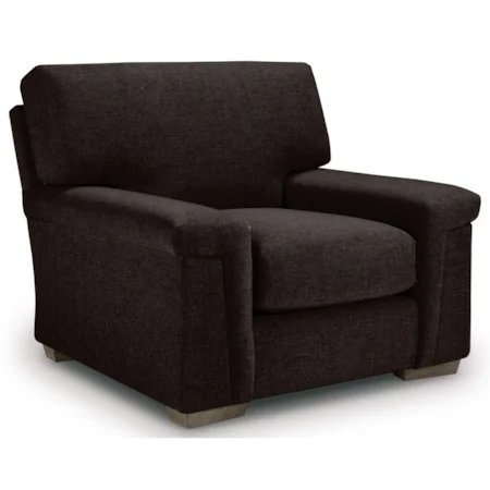 Casual Chair with Plush Pillow Arms
