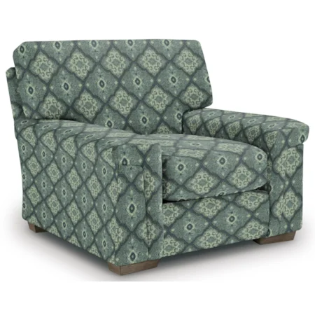 Casual Chair with Plush Pillow Arms