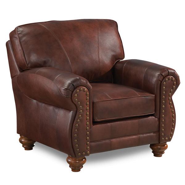 Leather chair with clearance nailhead trim
