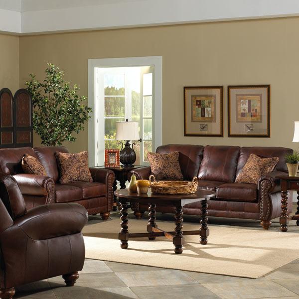 Best Home Furnishings Noble S64DWLU 71508L Stationary Leather Sofa With