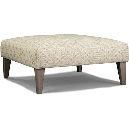 Vero Cocktail Ottoman with Wood Legs
