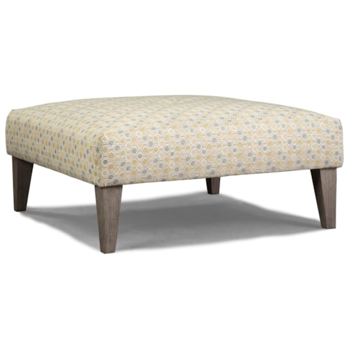 Vero Cocktail Ottoman with Wood Legs
