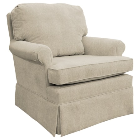 Traditional Swivel Glider Club Chair