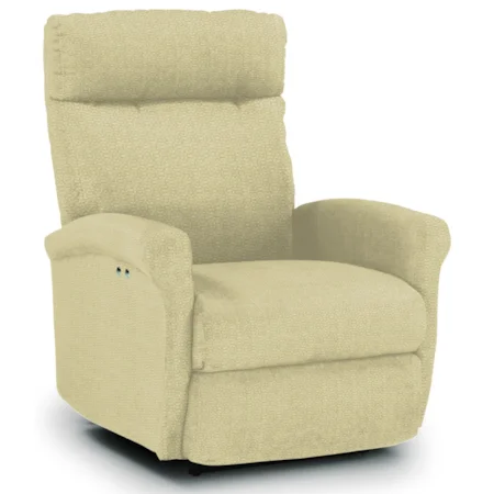 Swivel Glider Recliner with Rolled Arms