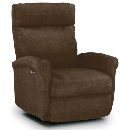 Swivel Glider Recliner with Rolled Arms