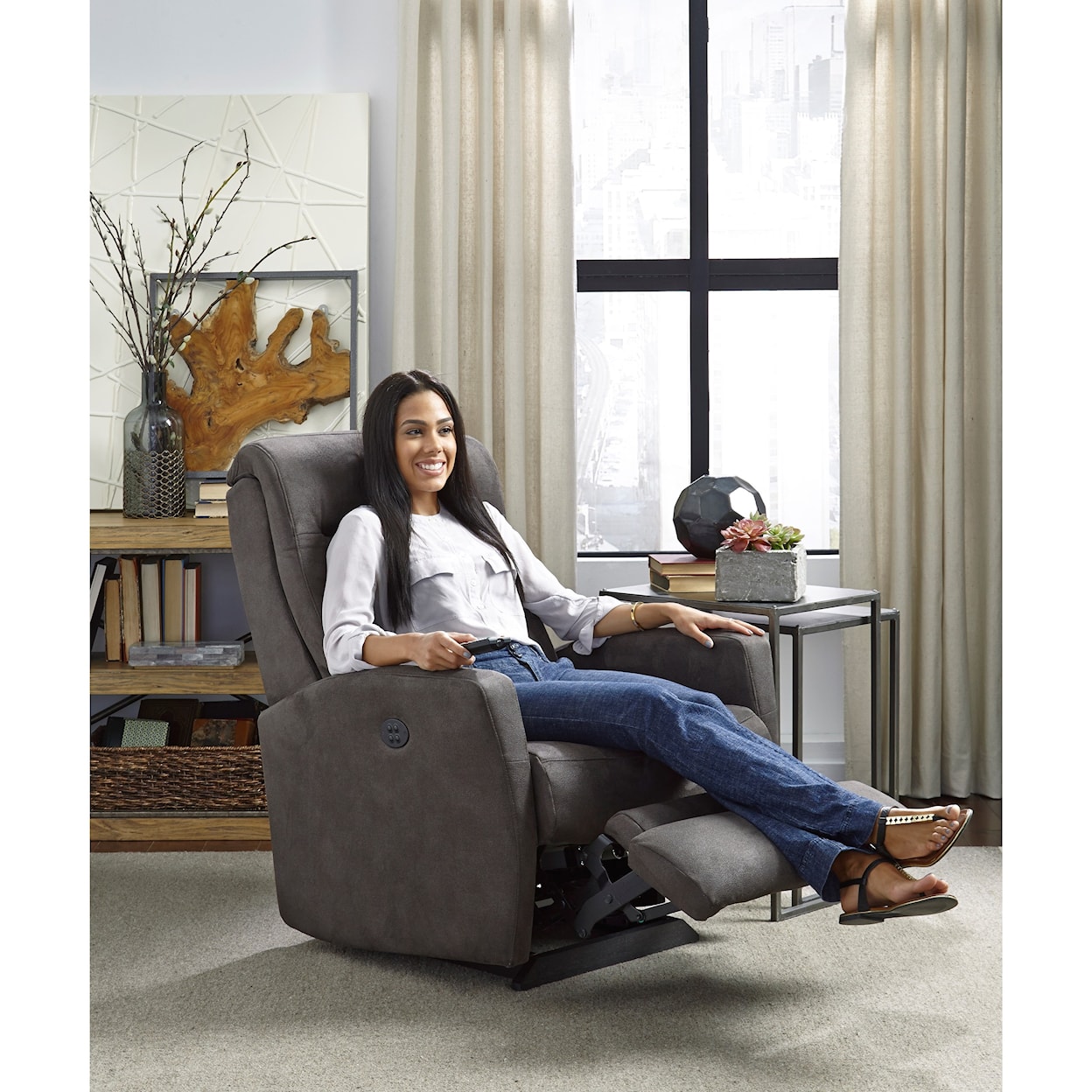 Bravo Furniture Costilla Power Rocker Recliner w/ Pwr Headrest