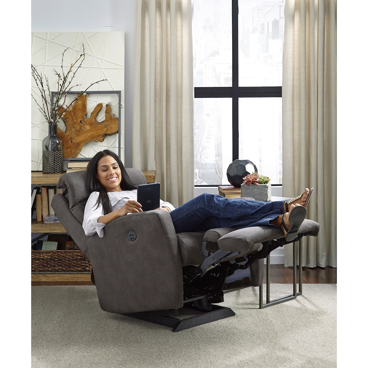 Bravo Furniture Costilla Power Rocker Recliner w/ Pwr Headrest