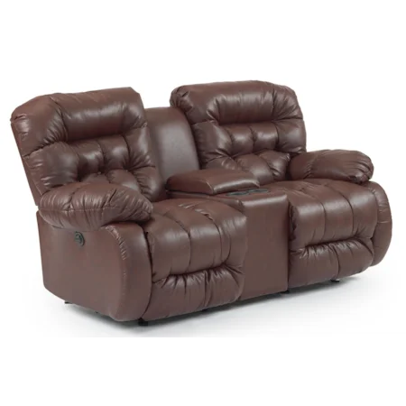 Space Saver Power Reclining Loveseat with Drink Console