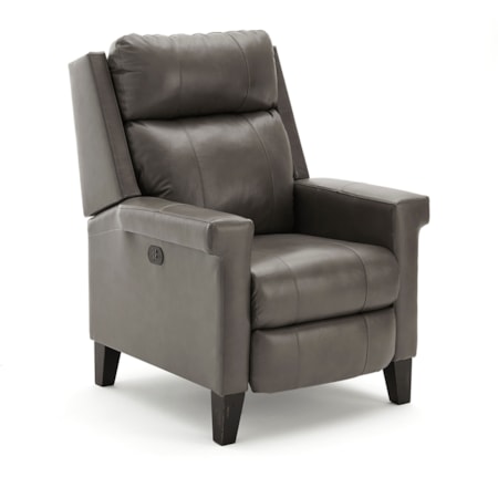 Contemporary Power High Leg Recliner with Power Tilt Headrest and USB Charging Port