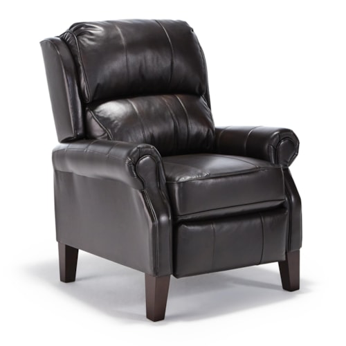 Power Recliner with Rolled Arms and Power Adjustable Headrest