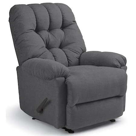 Raider Rocker Recliner with Exterior Handle - Stocked in different fabric
