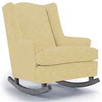 Willow Upholstered Rocking Chair with Wood Runners