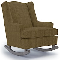 Willow Upholstered Rocking Chair with Wood Runners