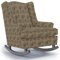 Willow Upholstered Rocking Chair with Wood Runners