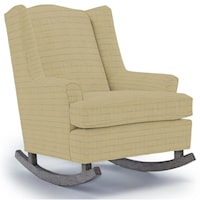 Willow Upholstered Rocking Chair with Wood Runners