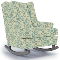 Willow Upholstered Rocking Chair with Wood Runners