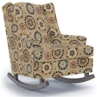 Willow Upholstered Rocking Chair with Wood Runners
