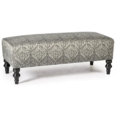 Transitional Bench Style Cocktail Ottoman
