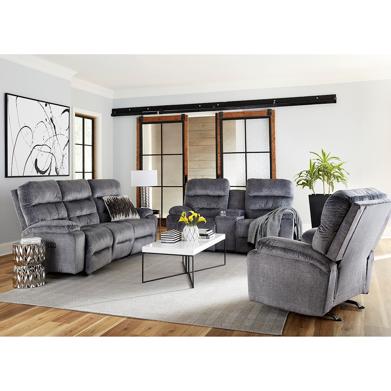 Bravo Furniture Ryson Conversation Space Saver Reclining Sofa