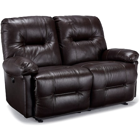 Casual Reclining Loveseat with Pillow Arms