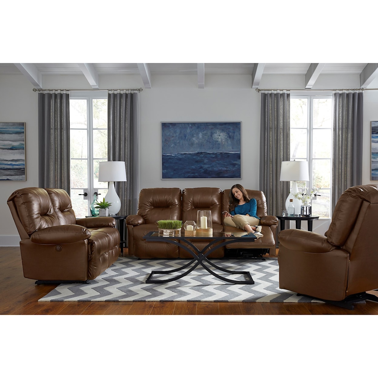 Best Home Furnishings Dozier Power Reclining Loveseat