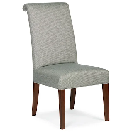 Set of 2 Transitional Upholstered Dining Chairs