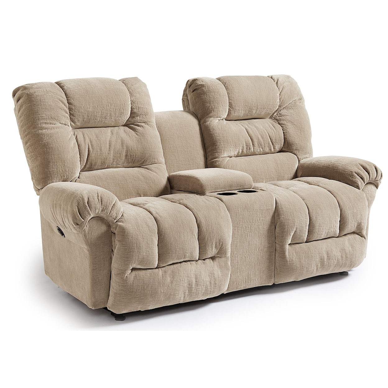 Best Home Furnishings Seger Rocking Reclining Loveseat w/ Console