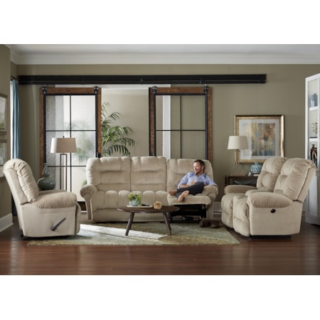 Power Tilt Headrest Rocker Console Loveseat