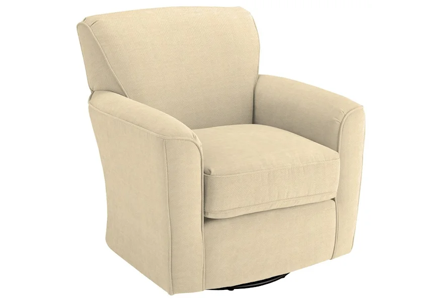 Swivel Barrel Chairs Kaylee Swivel Barrel Chair by Best Home Furnishings at Lagniappe Home Store