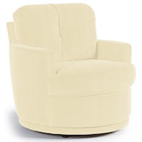 Swivel Chair with Plush Tufted Back