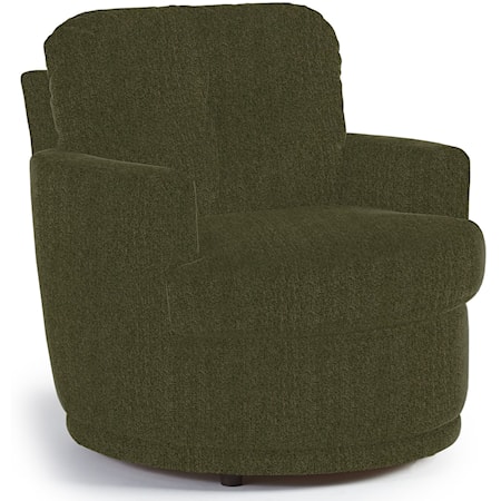 Swivel Chair with Plush Tufted Back