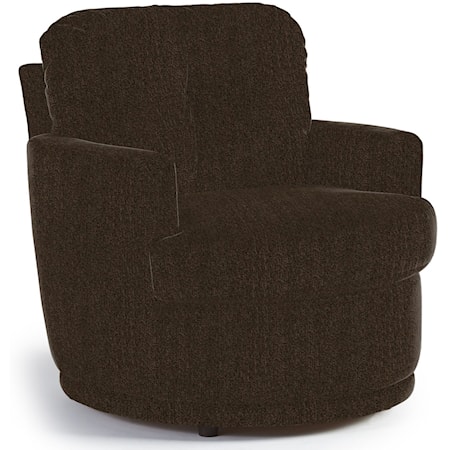 Swivel Chair with Plush Tufted Back