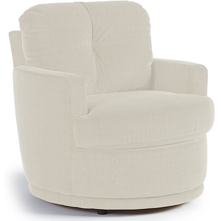 Swivel Chair with Plush Tufted Back