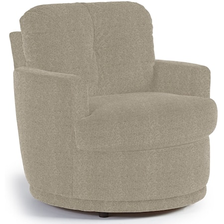 Swivel Chair with Plush Tufted Back