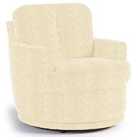 Swivel Chair with Plush Tufted Back