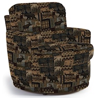 Swivel Chair with Plush Tufted Back