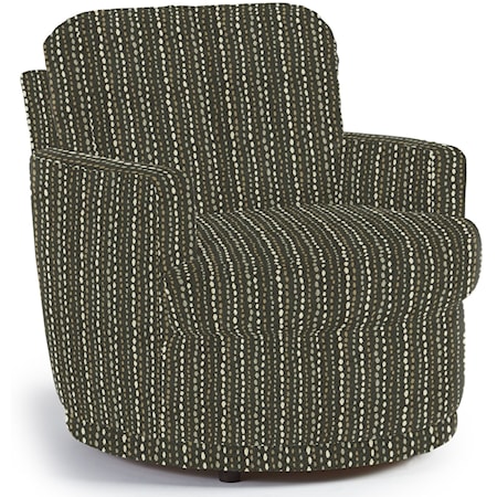 Swivel Chair with Plush Tufted Back