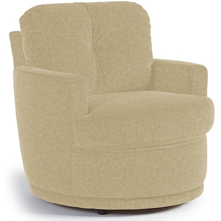 Swivel Chair with Plush Tufted Back