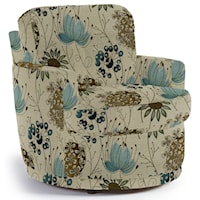 Swivel Chair with Plush Tufted Back