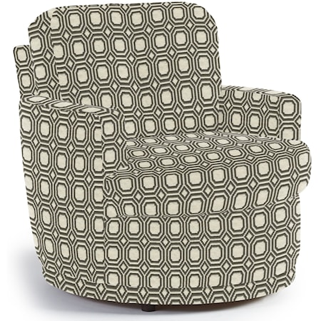 Swivel Chair with Plush Tufted Back