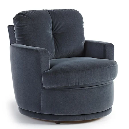 Swivel Chair with Plush Tufted Back
