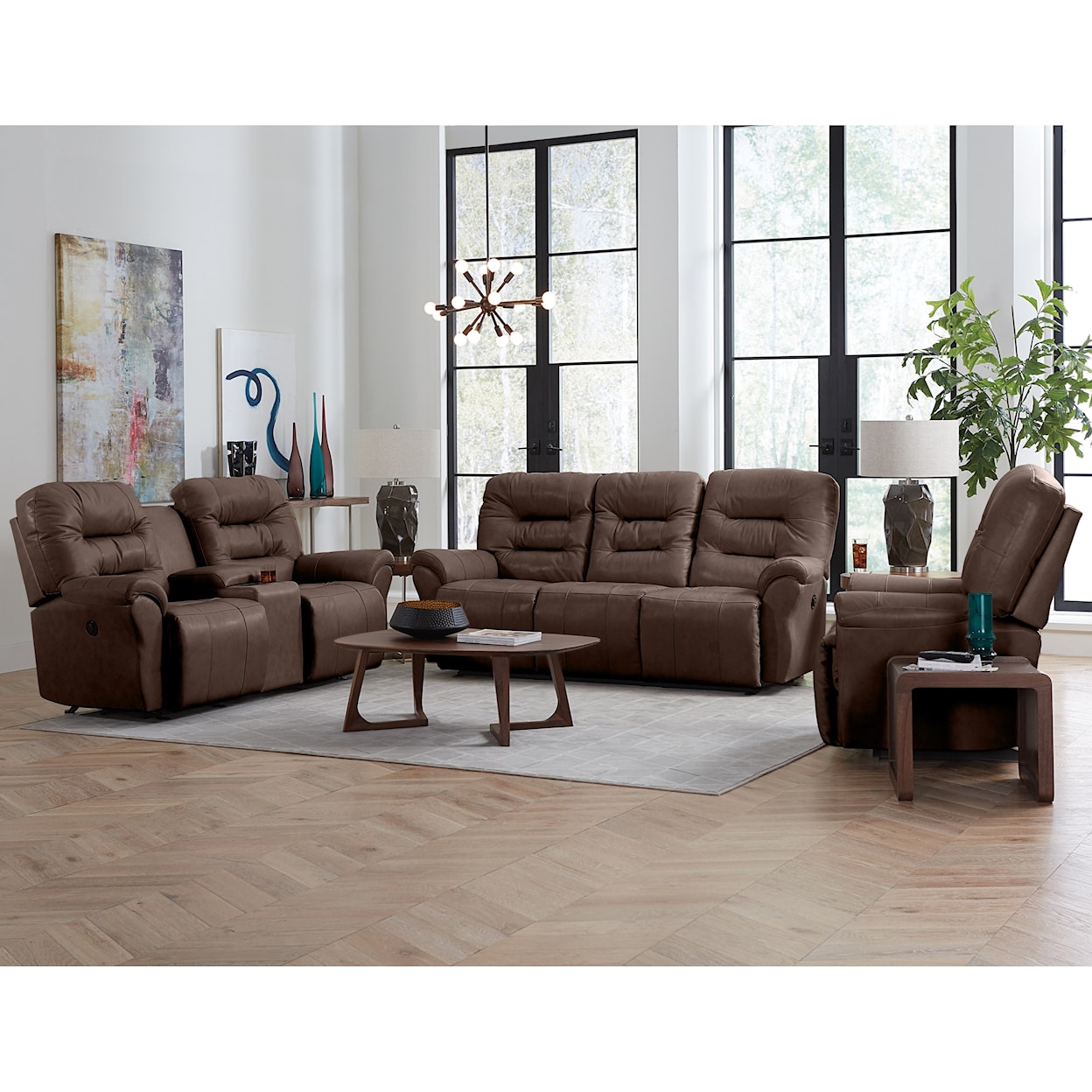 Best Home Furnishings Unity Space Saver Console Reclining Loveseat