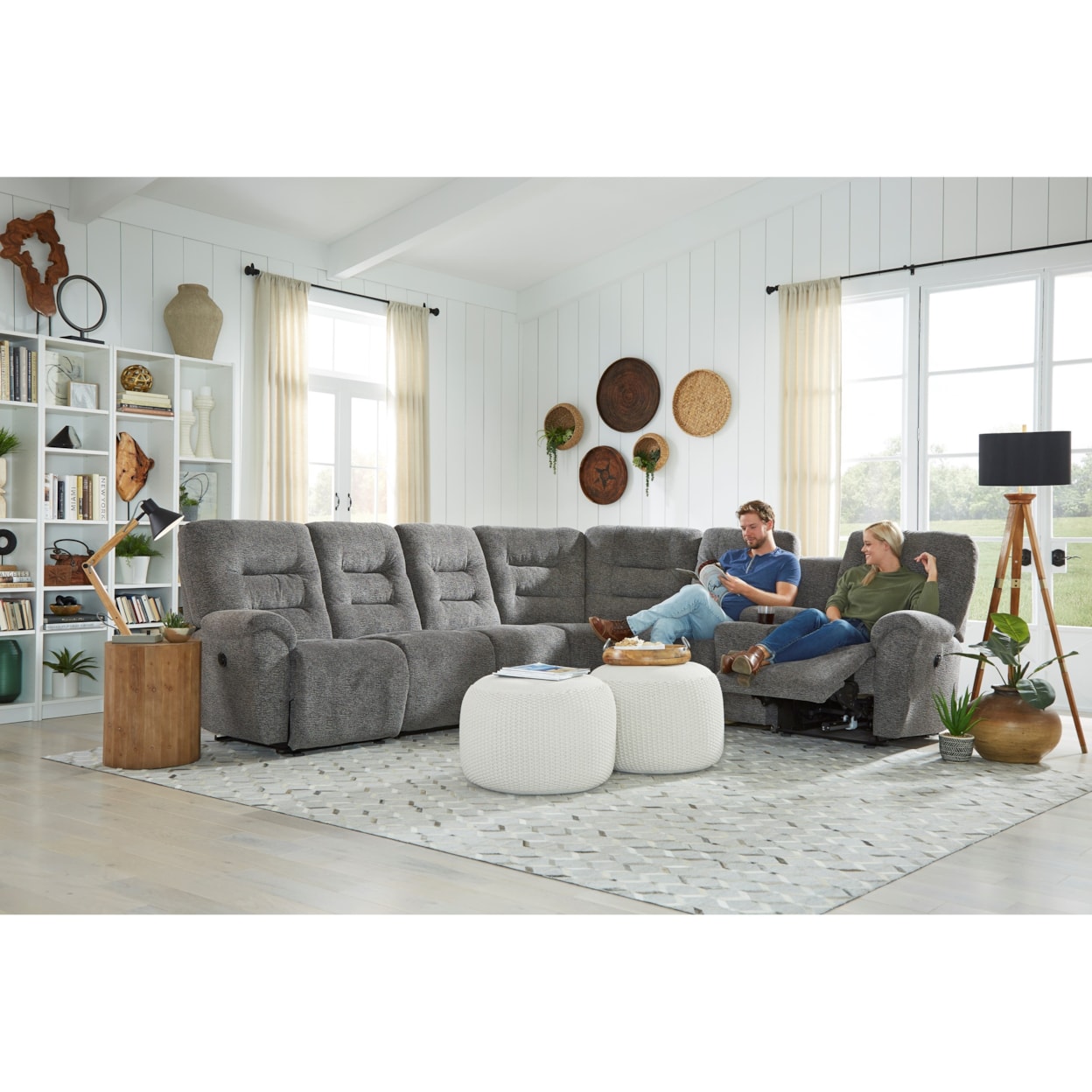 Best Home Furnishings Unity 5-Seat Power Reclining Sectional Sofa