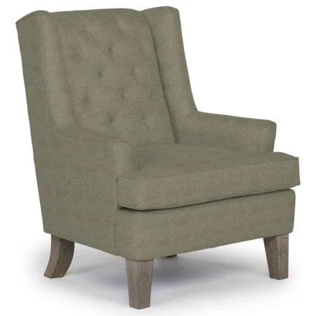 Rebecca Wing Chair with Tufted Back
