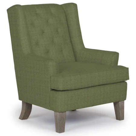 Rebecca Wing Chair with Tufted Back