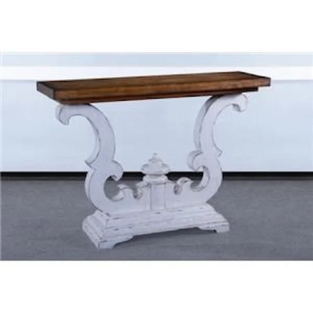 Antique White Console Table