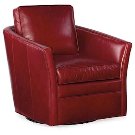 Contemporary Leather Swivel Tub Chair