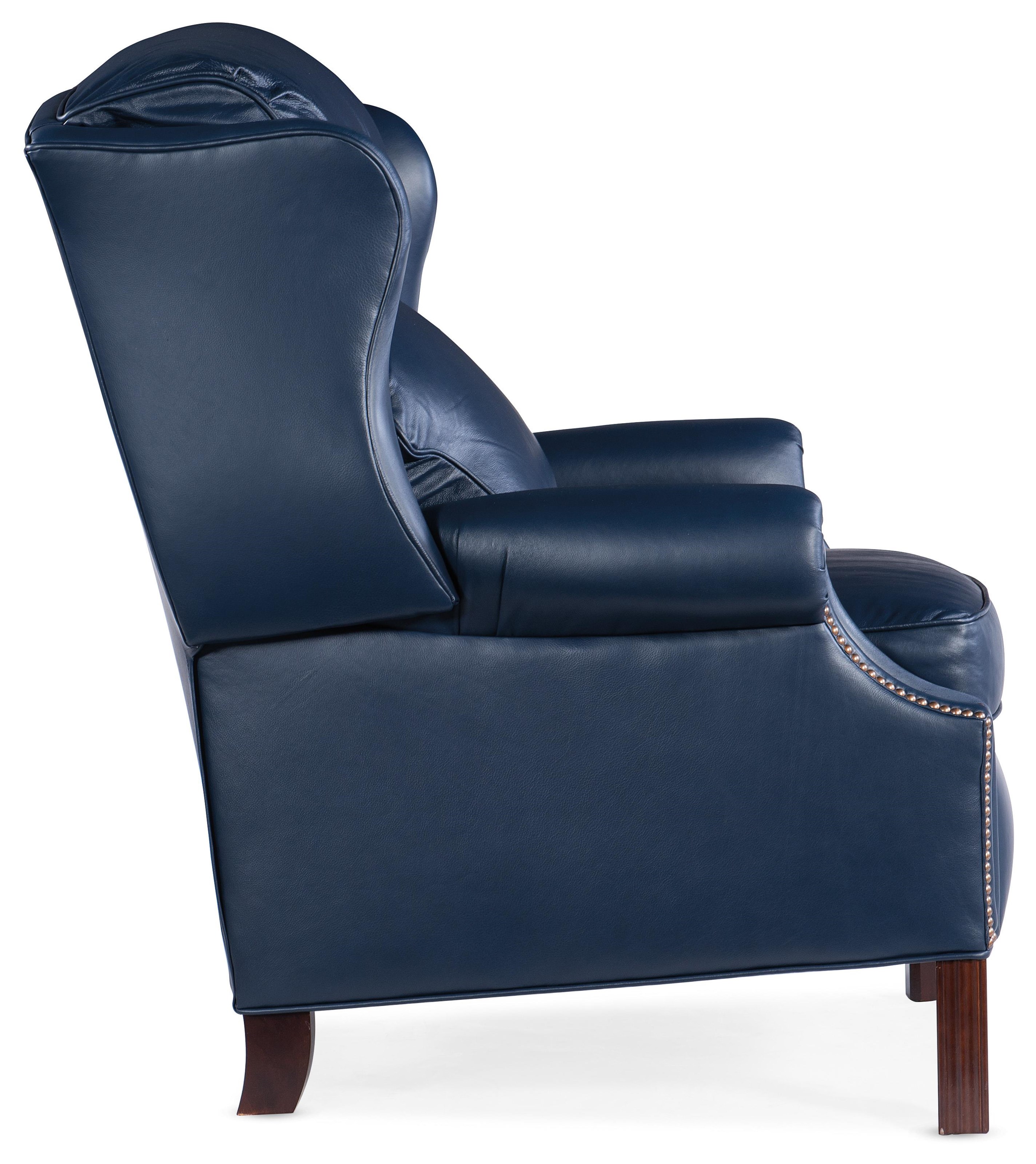 Bradington Young Chippendale 4114S15 Reclining Wing Chair with Brass